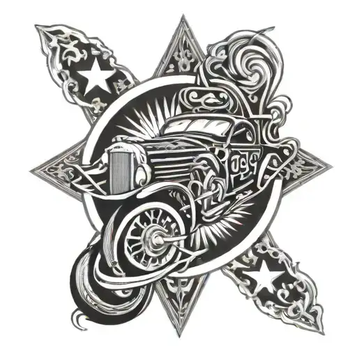 Texas lowrider culture  tattoo design idea