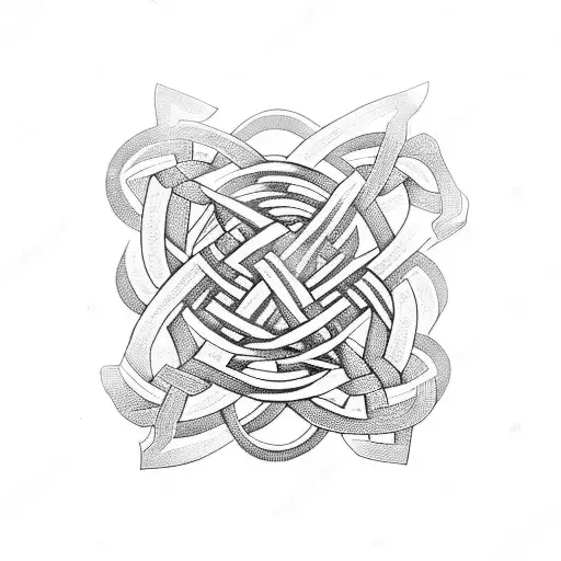witch's knot tattoo design idea