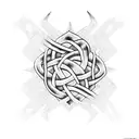 witch's knot tattoo design idea