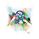 3 little birds bob marley tattoo design idea