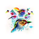 3 little birds bob marley tattoo design idea