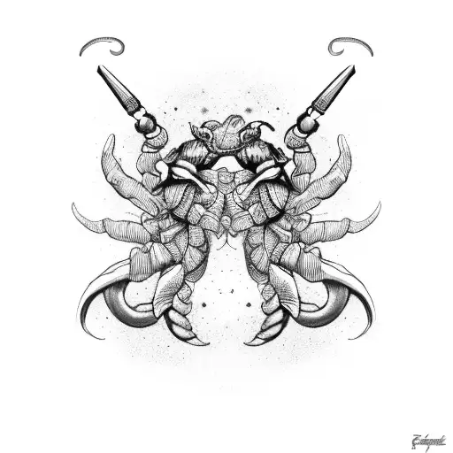 Scorpio Capricorn and pices  tattoo design idea