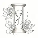 hourglass no day but today  tattoo design idea