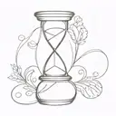 hourglass no day but today  tattoo design idea