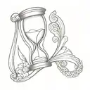 hourglass no day but today  tattoo design idea