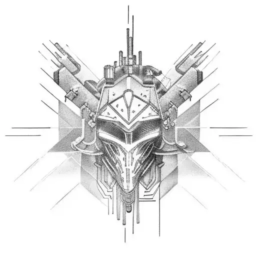 cyberpunk spine tattoo design idea