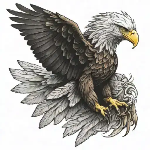 eagle wings tattoo design idea