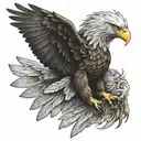 eagle wings tattoo design idea