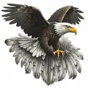 eagle wings tattoo design idea