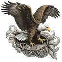 eagle wings tattoo design idea