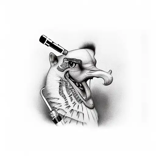 Amir Tataloo whit microphone tattoo design idea