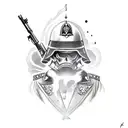 Ace of Spades with Army Soldier tattoo design idea