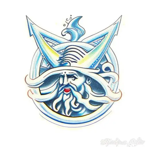 Zeus and poseidon tattoo design idea