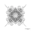 Intricate crochet pattern with a hidden message dedicated to grandma tattoo design idea