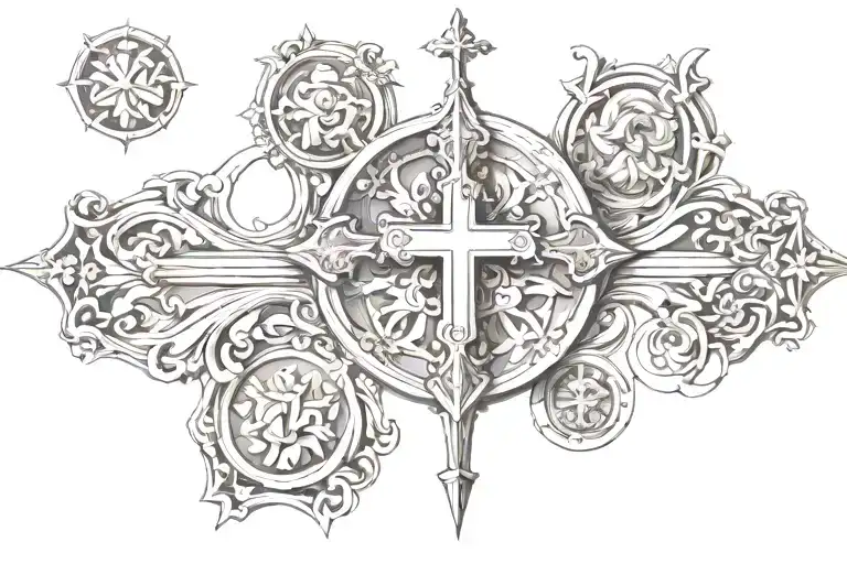 Catholic tattoo design idea