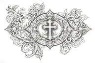 Catholic tattoo design idea