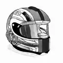 a racing helmet tattoo design idea