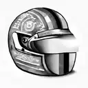 a racing helmet tattoo design idea