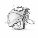 softball tattoo design idea