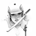 softball tattoo design idea
