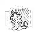 softball tattoo design idea