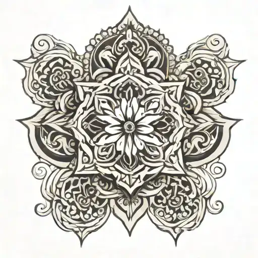 3 inches long  on hindu religion symbols in one without flower    tattoo design idea