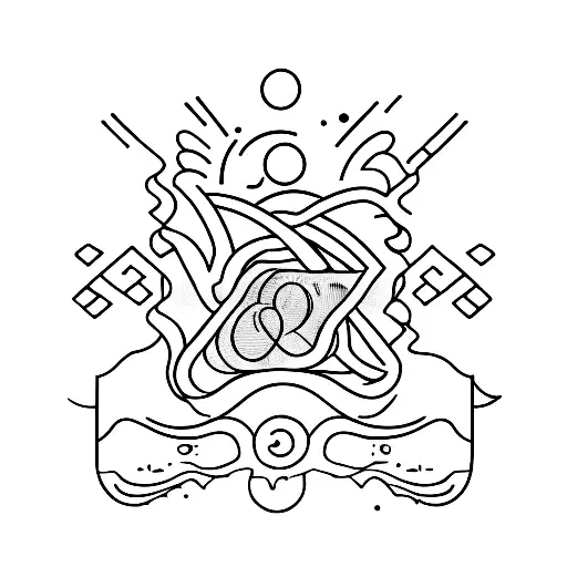 lineal tattoo with date 02-11-2023 with an element of a father and bread tattoo design idea