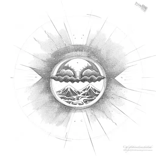 Sun and Moon tattoo design idea