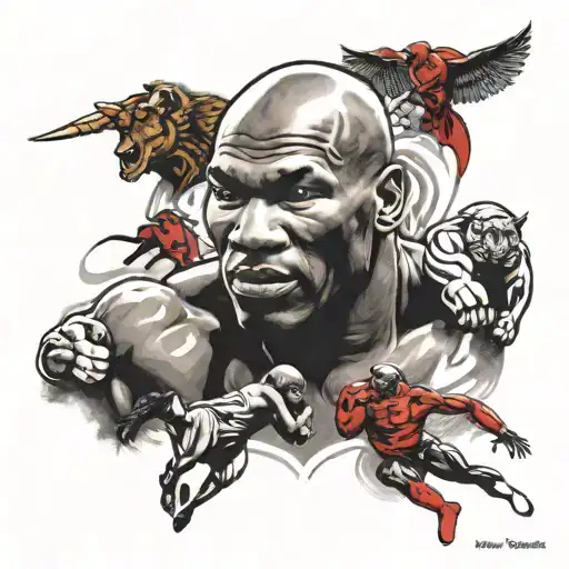 Mike Tyson, Eliud Kipchoge, Michael Jordan tattoo design idea