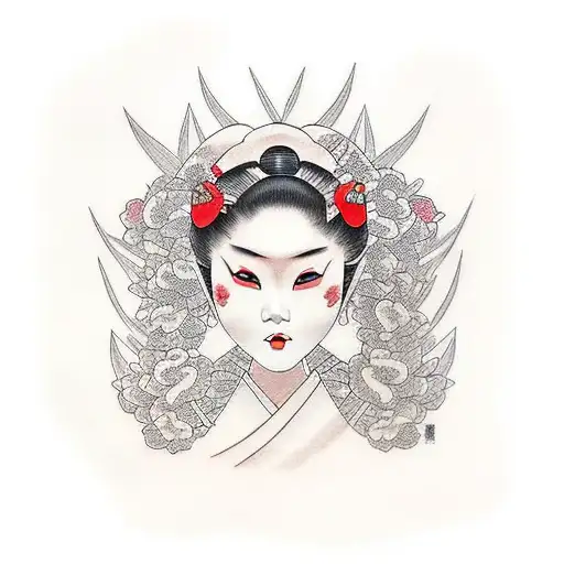 Geisha Tattoo Design by MidnightDaydreaming on DeviantArt