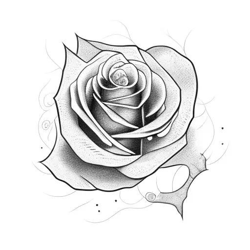 money rose tattoo design idea
