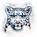 snow leopard tattoo design idea