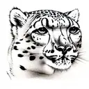 snow leopard tattoo design idea
