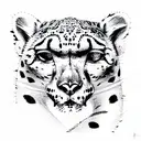 snow leopard tattoo design idea