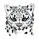 snow leopard tattoo design idea