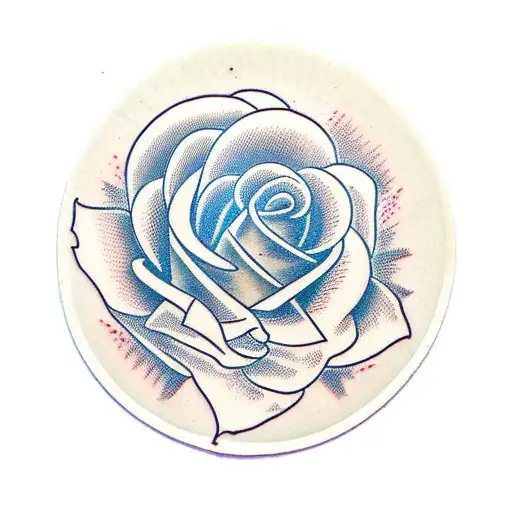 traditional rose tattoo design idea