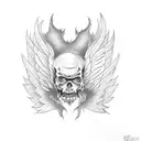 evil angel  tattoo design idea