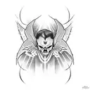 evil angel  tattoo design idea