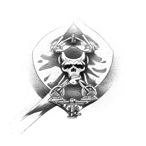 A BMX rider performing a death-defying trick with heavy metal inspired elements incorporated into the design tattoo design idea