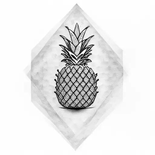 Pineapple tattoo design idea