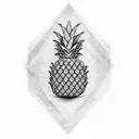 Pineapple tattoo design idea