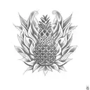 Pineapple tattoo design idea
