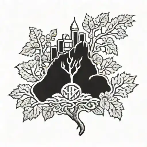 West Virginia roots tattoo design idea