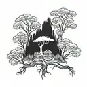 West Virginia roots tattoo design idea