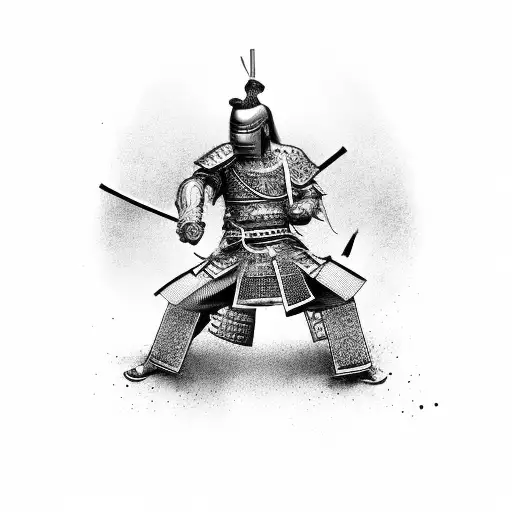 japanese warrior samurai tattoo design idea