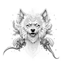 cerberus with 3 heads tattoo design idea