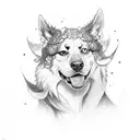 cerberus with 3 heads tattoo design idea