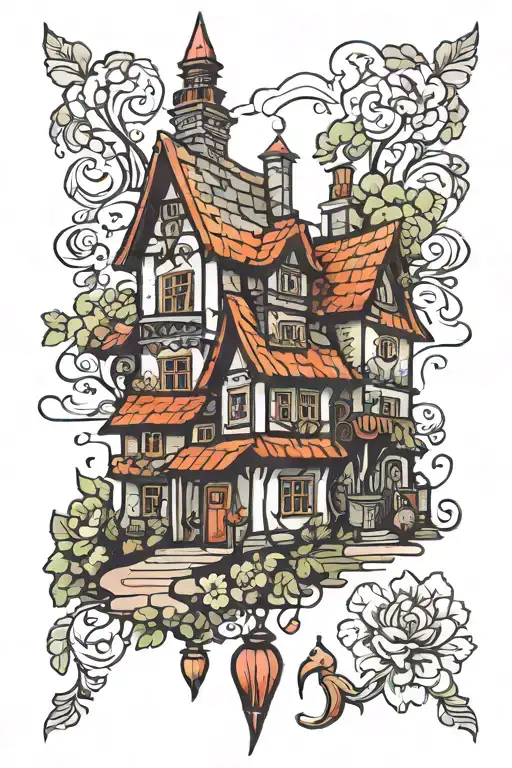 polish houses tattoo design idea