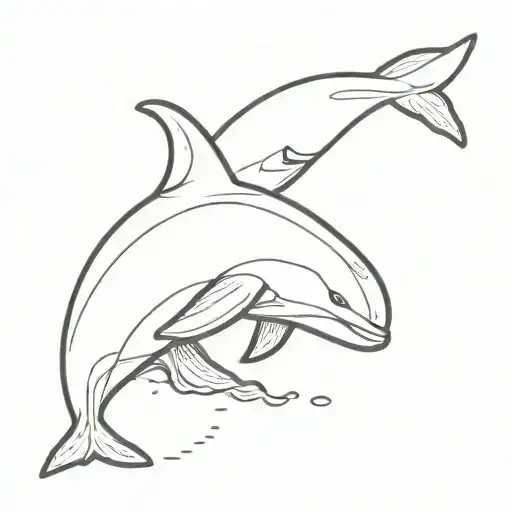 sweet serial killer whale tattoo design idea