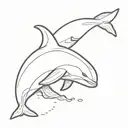 sweet serial killer whale tattoo design idea